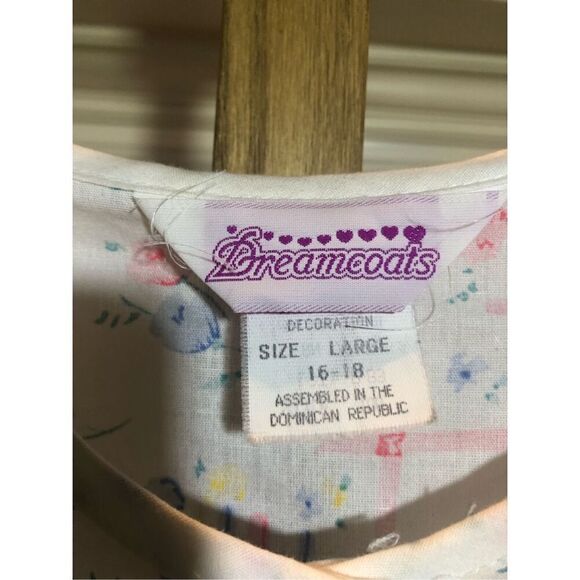 Dreamcoats Women’s White Floral Pattern Sleep Night Dress Size L (16-18) - Picture 6 of 7